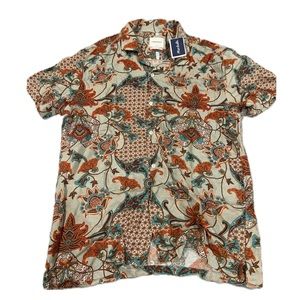 ⭐️ Men Ricky Singh Short Sleeve Button Down Dress Shirt Size Large